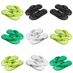 صيف المنتج الجديد النعال مصمم للنساء أحذية أبيض أسود خضراء مريحة مريحة Flop Slipper Sandals Fashion-019 Womens Flat Slides Gai Outdoor Shoes