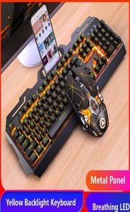Gaming Keyboard Mouse Headphone Mechanical Feeling RGB LED Backlit Gamer Keyboards USB Wired Keyboard for Game PC Laptop Compu6363102