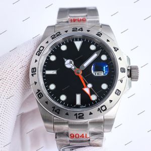 2024 42-mm-Armbanduhren der Explorer-Serie, importiertes Kristallsaphirglas, Spiegel 316S, geschmolzene Aufschlämmung, intensives Trainingsgehäuse, Hülse 3186, integriertes Uhrwerk