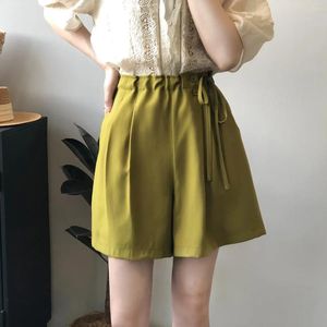 Damen-Shorts, Damenmode, Bürokleidung, hohe Taille, Schnürung, Sommer, Mädchen, schlank, locker, kurz, A-Linie, Streetwear, sexy, XL