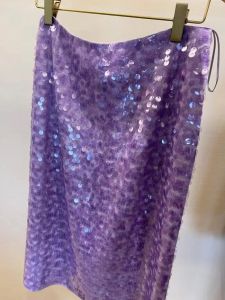 Юбка Корея Dongdaemun 2023 Новая юбка с пайетками женская расшитая бисером рыбья чешуя фиолетовая позолоченная фэнтезийная сказочная евангелическая юбка-миди для женщин