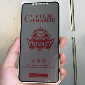 Screen Protector For iPhone 15 Pro Max 14 Plus 13 Mini 12 11 XS XR X 8 7 SE Privacy Private Ceramics Anti Spy Glare Film Full Co