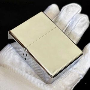 Lighters ZORRO 912S Heavy Duty Armored Brass Windproof Kerosene Lighter 3/5 Hinge Metal Lighter Mens Play Collectible Gift Q240305