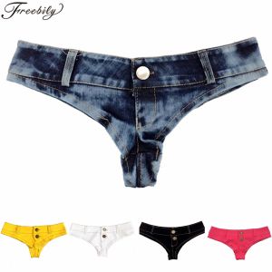 Jeans Summer Low Waist Denim Shorts Women Fashion Sexy Mini Hot Pants Night Club Bar Party Dance Performance Booty Shorts Casual Daily