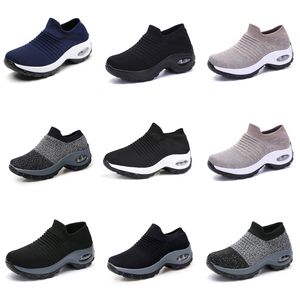 Correndo tênis GAI Homens Mulheres cinza triplo preto branco escuro azul malha respirável plataforma sapatos esporte sneaker seis