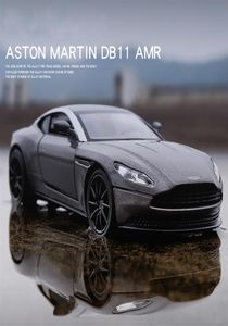 132 Aston Martin DB11 Metal Toy Cars Diecast Scale Model Kids Present med Pull Back Function Music Light Openable Door26486359620