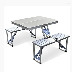 Camp Furniture OEM-Logo, zusammenklappbar, Strand, faltbar, Snack, Aluminium, für den Außenbereich, Garten, Picknick-Set, Camping, tragbarer Tisch und 4 Stuhlsitze