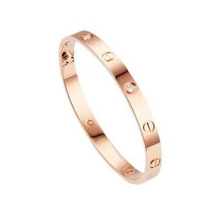 Designer Charme High Edition Colorless Carter V Gold Armband schmale Ende Eternal Ring Männlich und weibliches Schraubendreherpaar Stil mit Logo