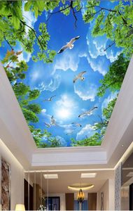 Özel PO 3D Tavan Duvar Resimleri Duvar Kağıdı Beyaz Bulutlar 3D Tavan Duvar Duvarları Duvarlar İçin Duvar Kağıdı 3D2746547