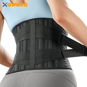 3XL Sports Double Pull Back Lumbal Support Belt midja Ortopedisk korsett Spine Decompression Trainer Brace Pain Relief 240226