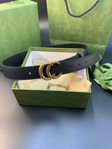 Belts With new leather 2.0 2.8 3.4 3.8cm and womens G Business luxury letter smooth buckle 240305