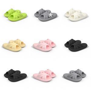 Produkt tofflor frakt ny gratis sommardesigner för kvinnor Green White Black Pink Grey Sandaler Fashion-042 Womens Flat Slides Gai Outdoor Shoes 453 S