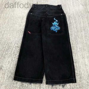 Jeans da uomo Uomo Streetwear Hip Hop Retro Teschio Stampa grafica Pantaloni larghi neri Uomo Donna Pantaloni larghi gotici Harajuku 230925 240305