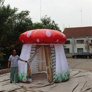 4mH (13.2ft) Led Advertising Giant Inflatable Balloon Mushroom Tent With Blower and Light For Nightclub Decoartion Or Wedding Decor