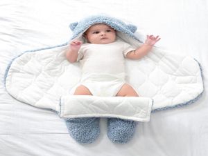 Infant swaddling sleeping bags wrapped by newborn splitlegged wrapped with warmth and velvet quilt autumnwinter7207069