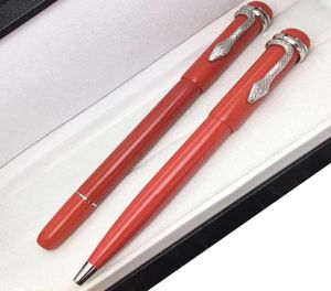 Monte Pens 1912 Heritage Series Red Color Edition M Ballpoint Black Roller Ball Pen z unikalnym klipsem węża 5377811