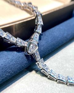 Colar de cobra para mulheres, designer top, colar de diamante, corrente em forma de cobra, acessórios de joias de luxo de alta qualidade, presente de festival