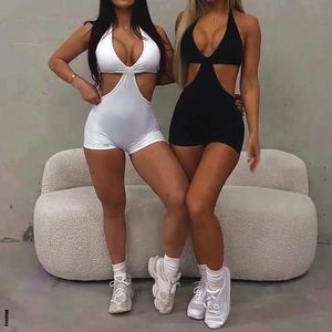 Women's Tracksuits Home>Product Center>Strapless Deep V-neck Sports Yoga Set One piece jumpsuit>Womens Sports Gym Exercise Scrench Shorts J240305