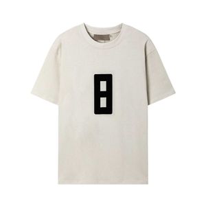 24SS Herr Designer T Shirts Chest Letter Laminerad tryck Kort ärm Fashion High Street Loose Oversize Casual T-shirt Bomull