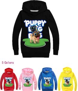 Dlf 216y tatlı karikatür kukla köpek arkadaşları hoodie çocuk sweatshirtler için yürümeye başlayan kızlar hoodies köpek arkadaşları gençler erkek jumper lj206361496