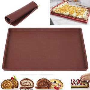 Matkvalitet Silikonbakning Mattkaka Roll Pad Macaron Swiss Oven Bakeware Nonstick Tools Kök Tillbehör 240226