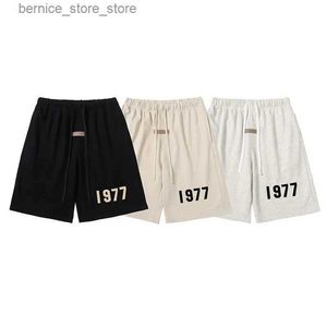 Shorts masculinos Temporada 8 Números Básicos 1977 Faixa Dupla Retro High Street Meias Soltas Y2K Q240305