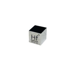 0.39 '' مصقول Hafnium Cube 10mm الكثافة النقية HF كتلة معدنية لمجموعة العناصر معرض سطح المكتب هواية