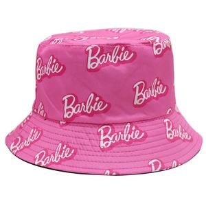 Big Girls letter embroidery hats teenagers kids barbie fisherman hat summer children sunscreen hats beach visor cap fit 5-16years195s