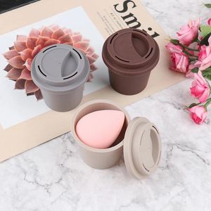 Makeup Sponges Empty Coffee Cup Sponge Stand Storage Case Puff Holder Cosmetic Dry Box Accessories