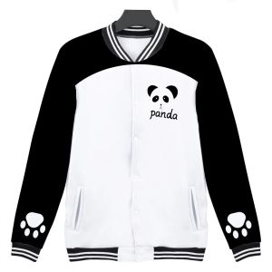 Jaquetas 3d panda jaquetas animal bonito shiba inu/abelha jaqueta inverno hoodies homem/mulher/crianças uniforme de beisebol streetwear camisolas