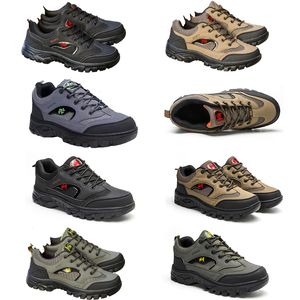 Men's Mountaineering Shoes New Four Seasons Outdoor Labor Protection Large Size Men's Shoes Breathable Sports Shoes Running Shoes Fashion Canvas shoes GREY 42