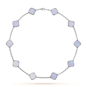 collana con motivo trifoglio collane di diamanti designer di gioielli di lusso per donne conchiglia placcata in oro 18 carati argento 4/quadrifoglio collana gioielli di moda regalo di natale16