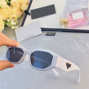 Designer sunglasses women mens Inverted Triangle Printing glass lens Trend from Fashion Week high quality version Pr013