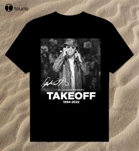 T-shirt Migos Rapper Takeoff 19942022 TShirt Cotton Tee For Men Women S234Xl Outdoor Simple Vintag Casual T Shirts Xs5Xl Unisex