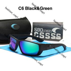 Новые модели Costa 580P Lens Costa Sunglasses Men Дизайнерские солнцезащитные очки для мужчин Women Tr90 Спортивные очки для вождения и рыбалки Зеркальные синие красные линзы Coste Солнцезащитные очки для мужчин 616