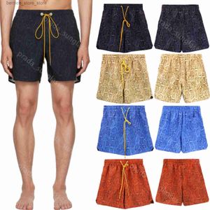 Pantaloncini da uomo Designer RHUDE Pantaloni da spiaggia da uomo in rete da strada Basket da uomo, lunghezza limitata, lunghezza al ginocchio, elastico in vita, hip-hop, allenamento sportivo alto 002 Q240305