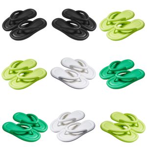 Produkt tofflor designer sommar ny för kvinnor vit svart grön bekväm flip flop tofflare sandaler mode-012 kvinnor platt glider gai utomhusskor 66923 s