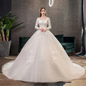 Dresses Full Sleeve Wedding Dresses 2023 Lace New Muslim Ball Gown Wedding Dress Custom Made Vestido De Noiva