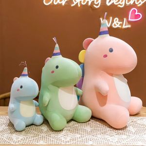 2024 Stuffed Animals Plush Dolls Cute 30CM Little baby dinosaur with pillow Uniceratops birthday gift