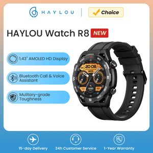 Haylou R8 Smartwatch 1.43 '' AMOLED Display Watch Bluetooth Telefonsamtal Mulitary-klass Toughness Smart Watches for Men
