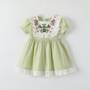 Kinder Baby Mädchen Kleid Sommer grüne Kleidung Kleinkinder Kleidung BABY Kinder Mädchen lila rosa Sommerkleid i5nc #