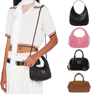 LUXURYS MIUI HOBO WANDER MATELASSE DESIGNER MIU UNDERARM HOBO ARMPIT CLOTCH BAG HANTBAG PRUCES SHOULDER LEATHER TOTEジッパーサッチェル旅行バッグ