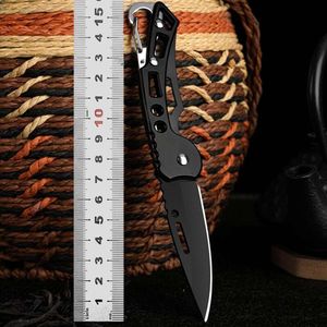 Multifunktionell ficka utomhus rostfritt stål Frukt EDC Portable Keychain Folding Knife 560518