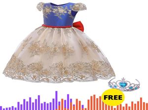 Flower Embroidered Girls Princess Kids Dresses for Girls Lace Tutu Ball Gown Baby Girls Clothes Children Wedding Party Dress6288456