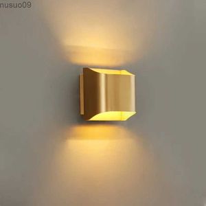 مصباح الجدار النحاس ممر حديدي LED WALL LAMP HOTEL غرفة المعيشة ممر غرفة نوم الخلفية