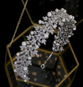 Vintage Haarschmuck Tiara elegantes Perlenband Hochzeitsaccessoires Brauthaarschmuck Kopfschmuck Headpieces1410621