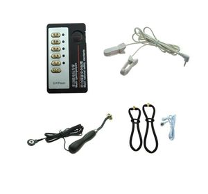 bdsm bondage gear elettroshock giocattoli del sesso dispositivo di terapia con shock elettrico Kit clip per orecchie rullo ruota tortura vaginale per le donne2348695