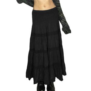 Vestidos xingqing mulheres saias longas vintage estética grunge fada núcleo cintura alta saia de renda escuro academia roupas e menina goth saia