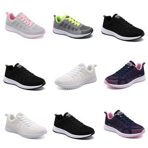 2024 Yaz Koşu Ayakkabı Tasarımcısı Kadınlar Moda Spor Ayakkabıları Beyaz Siyah Pembe Gri Konforlu-022 Mesh Yüzey Kadın Açık Hava Spor Eğitmenleri Gai Sneaker Ayakkabıları