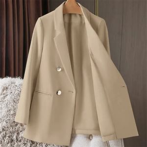 Elegante solide Frauen Blazer Casual Office Lady Suits Jacket Tops Mode Langarm Chic weibliche Blazer Coat Frühling Herbst 240220